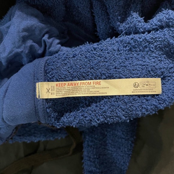 NWT Free People Movement Sz M Cuddle Up Blue Fleece Sweatpants Lounge Comfort - Picture 7 of 8